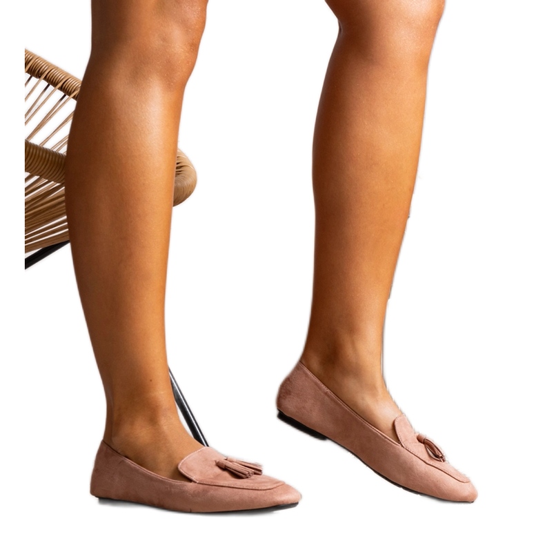 Cillian pink eco-suede ballet flats