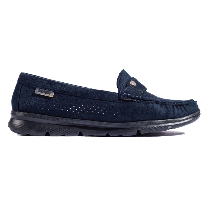 Goodin Women's light navy blue moccasins