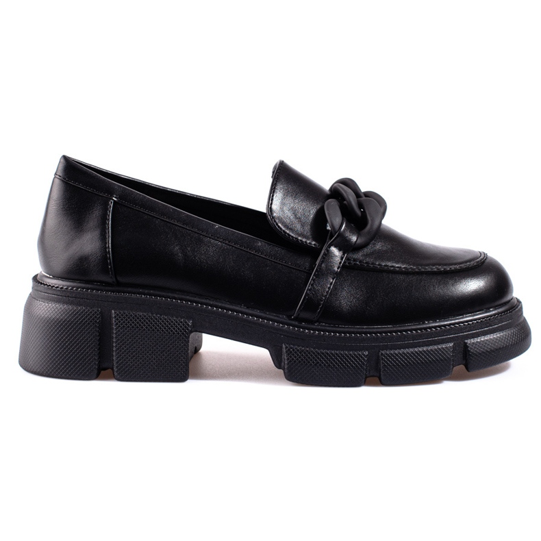 Goodin Shelovet women's loafers with black chain