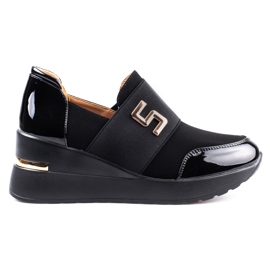 Women's Shelovet black wedge sneakers Women's Shelovet black wedge sneakers