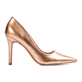 Women's gold high heels golden