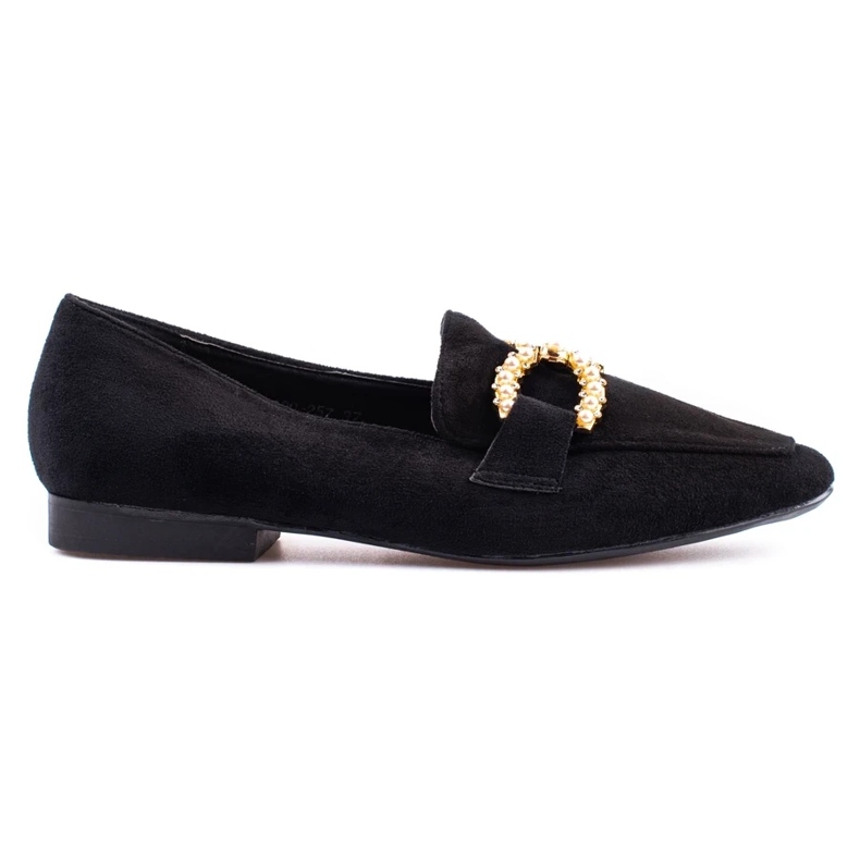 Black women's moccasins with decoration