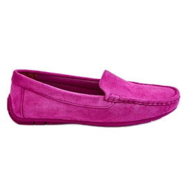 PE1 Women's Suede Loafers Purple Morreno violet pink