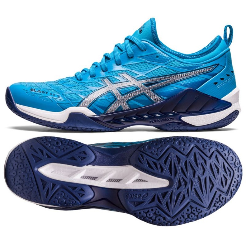 Asics Blast Ff 3 M 1071A076 400 handball shoes blue blue