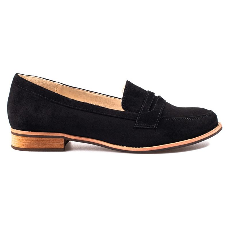 Women's elegant black moccasins