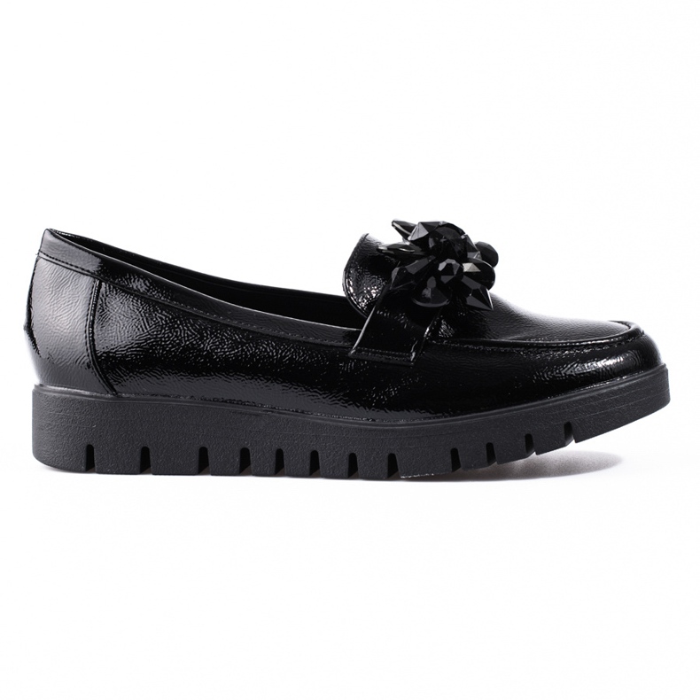 Goodin Women's Shelovet black loafers with crystals