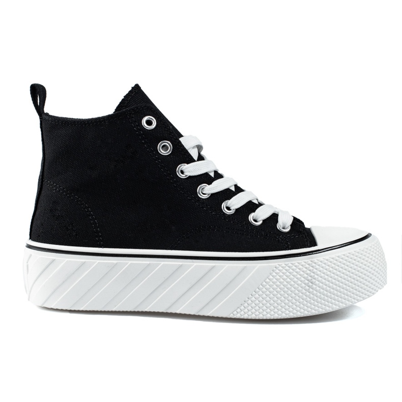 Women's Shelovet black high-top sneakers