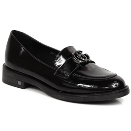Black lacquered loafers for women Potocki SZ12020