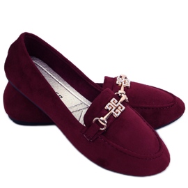 Women's loafers Chloe Wine red