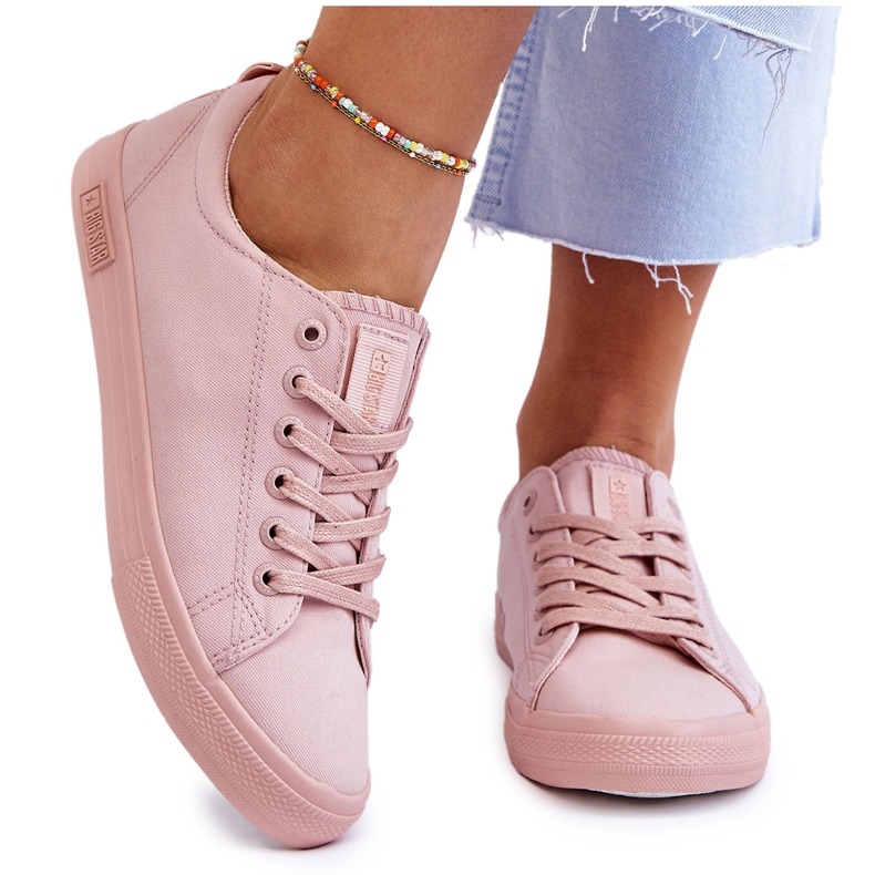 Women's Smooth Low Sneakers Big Star LL274059 Pink Women's Smooth Low Sneakers Big Star LL274059 Pink