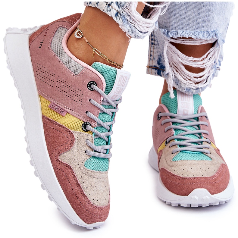 Women's Sneakers Big Star LL274422 Pink-Beige