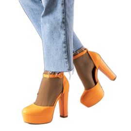 Orange neon pumps from Joy