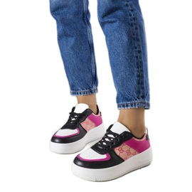Pink and black women's sneakers from Luzia