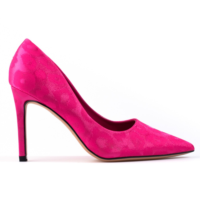 Shelovet women's high heels in fuchsia leopard pattern pink