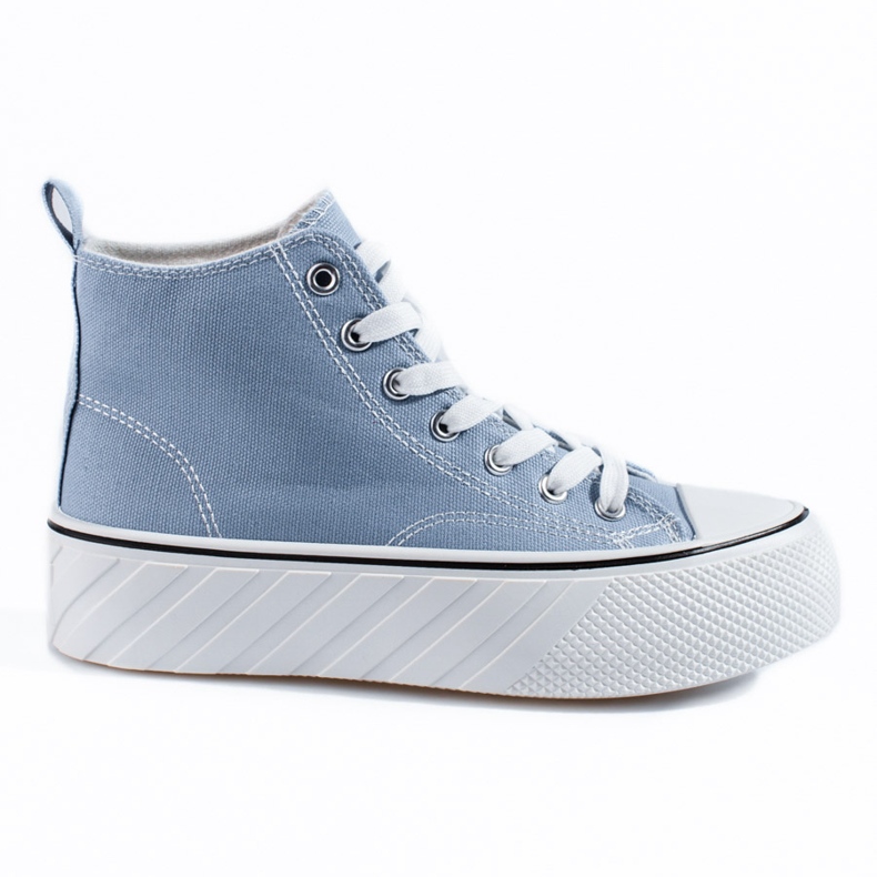 Women's Shelovet blue high-top sneakers