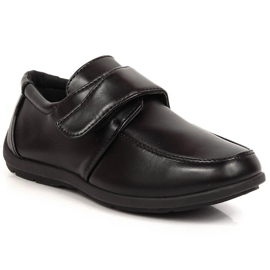 Black American Club 52/23 formal communion shoes for boys with velcro