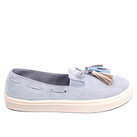 PA1 Salma Gray spring sneakers with tassels grey