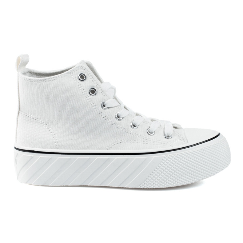 Women's Shelovet white high-top sneakers Women's Shelovet white high-top sneakers