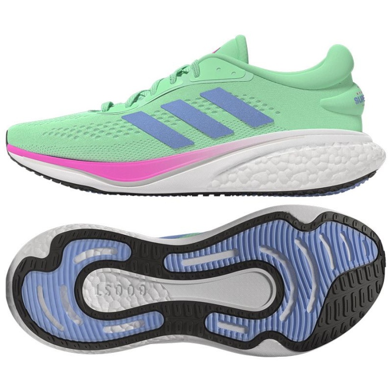 Running shoes adidas SuperNova 2 W HR0109 blue pink green