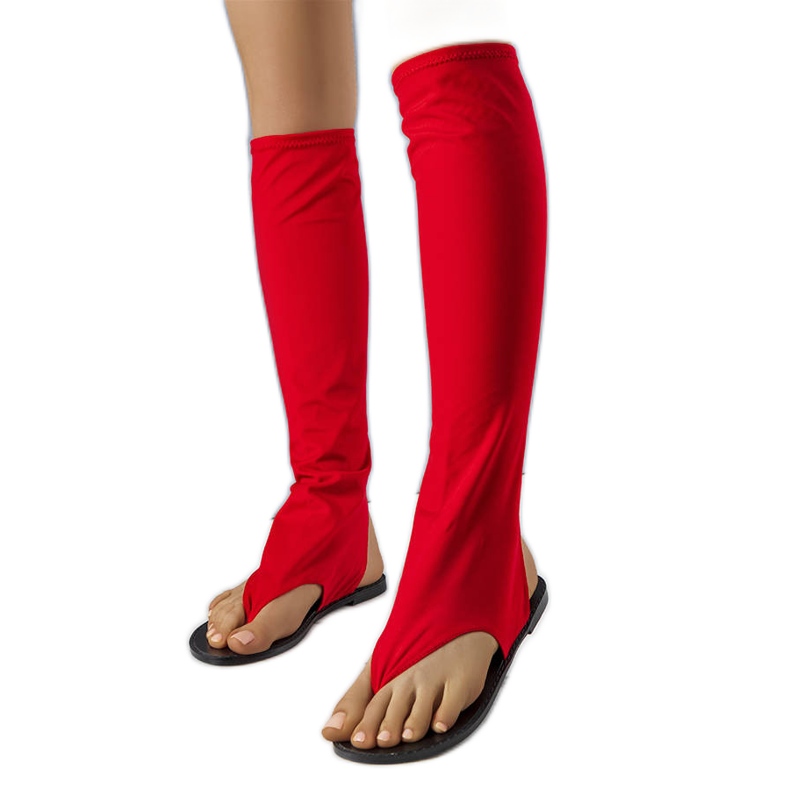 Red flip-flops from Irma