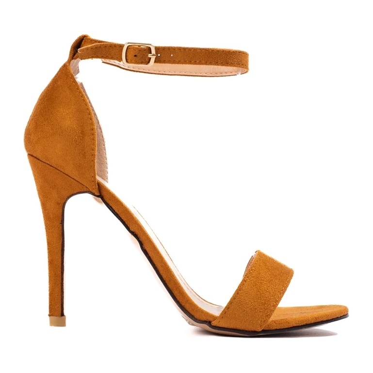 Women's Shelovet mustard sandals on a pin brown