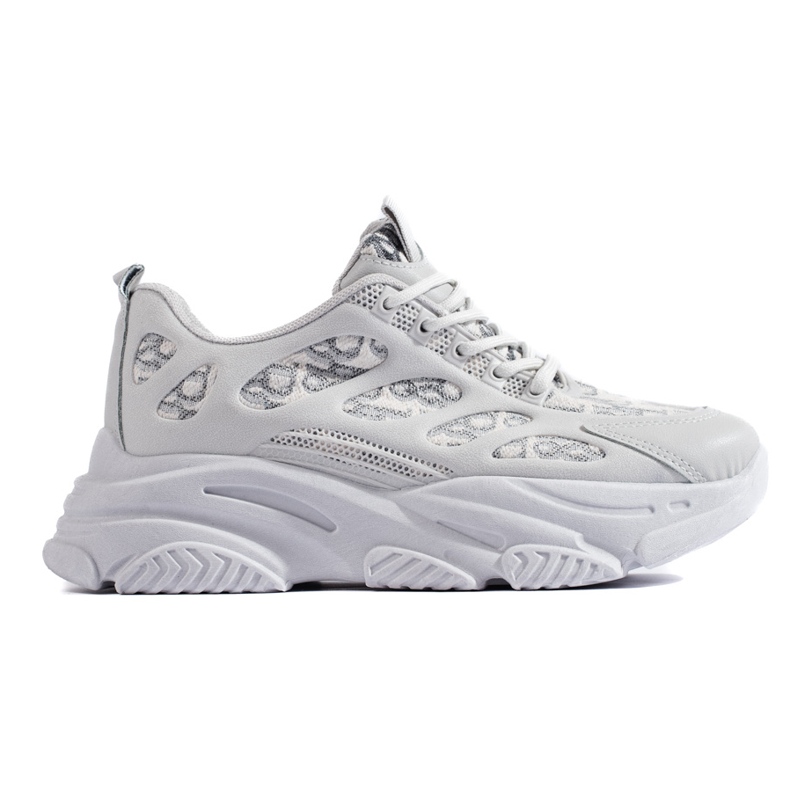 Shelovet women's sneakers on a thick sole, gray grey Shelovet women's sneakers on a thick sole, gray grey