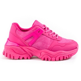 Shelovet fuchsia women's sneakers pink Shelovet fuchsia women's sneakers pink