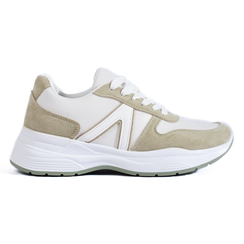 Beige and white women's sports shoes from Shelovet Beige and white women's sports shoes from Shelovet