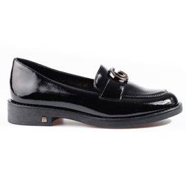 W. Potocki Lacquered women's Potocki flat-heeled lords black W. Potocki Lacquered women's Potocki flat-heeled lords black