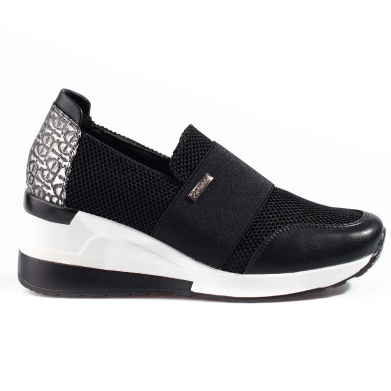 W. Potocki Potocki women's wedge black sneakers