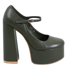 PA1 Platform pumps from Rosario Armygreen