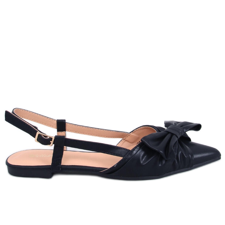 PA1 Cotta Black open heel ballet flats