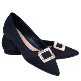 PA1 Elegant ballerinas with Lorella Black stones PA1 Elegant ballerinas with Lorella Black stones