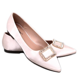 PA1 Elegant ballerinas with Lorella Beige stones