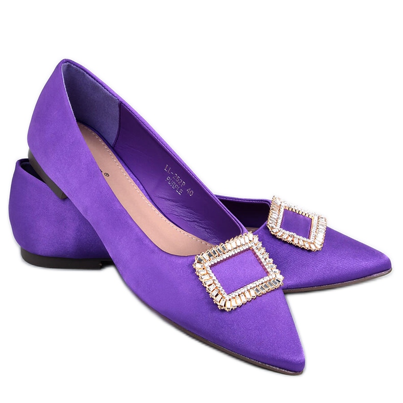 PA1 Elegant ballerinas with Lorella Purple stones violet