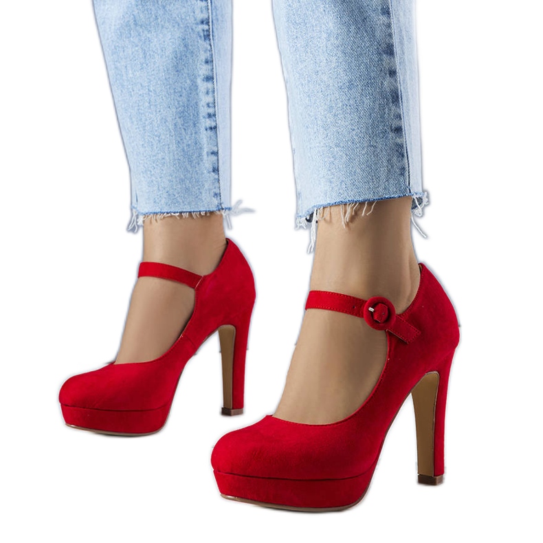 PA1 Red heel pumps from Lynda
