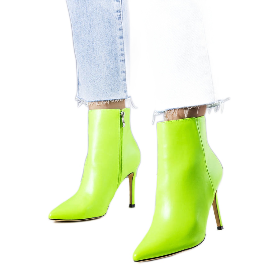 PA1 Sandy green high heel boots