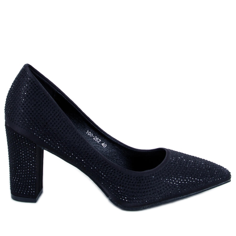 BM Marisa Black beaded high heel pumps