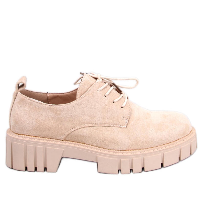 BM Suede platform loafers from Amparo Beige