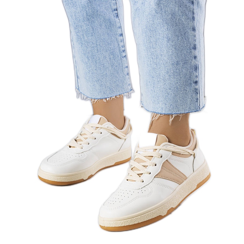 Beige women's sneakers from Marcella