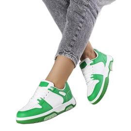 Kristie's green platform sneakers white Kristie's green platform sneakers white