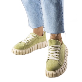 BM Green sneakers on the Pamela platform BM Green sneakers on the Pamela platform