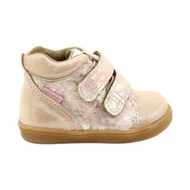 Mazurek Velcro boots 1302 Spring Flower Golden Satin beige