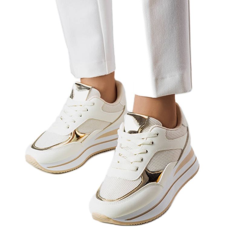 Beige sneakers with a thick sole from Ethel