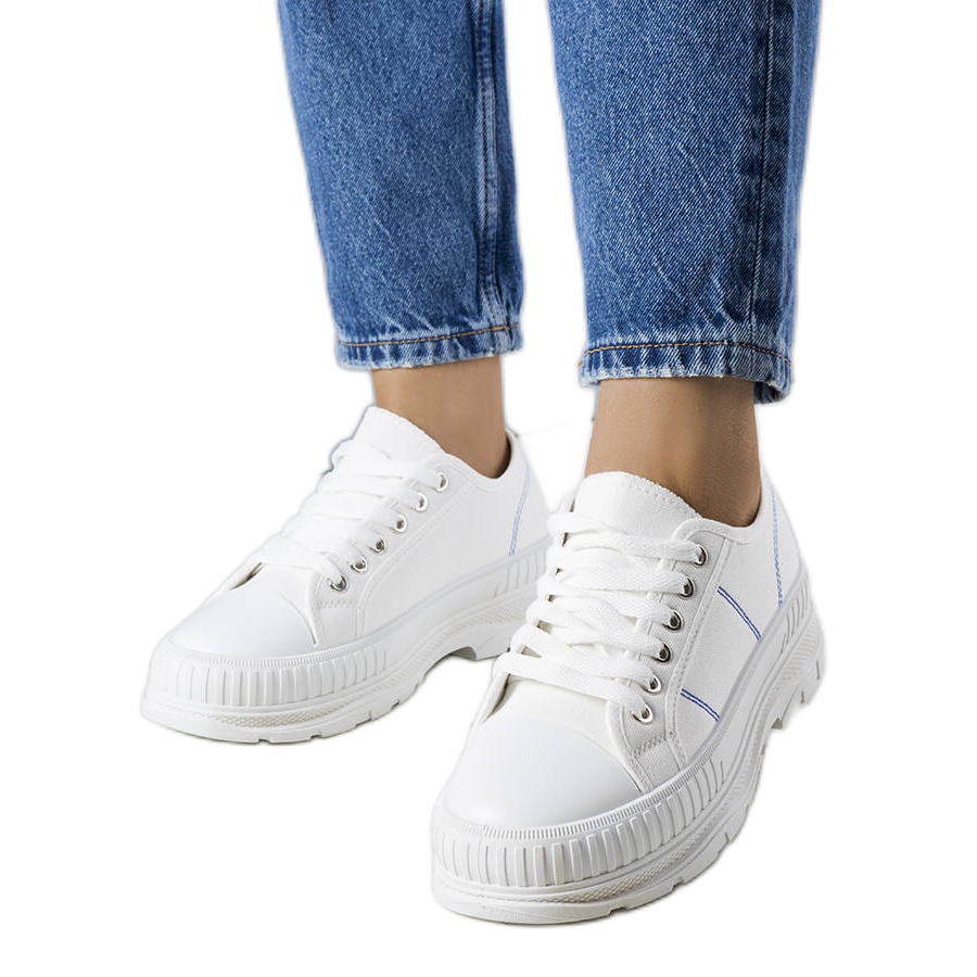 BM White platform sneakers from Nichole eBay