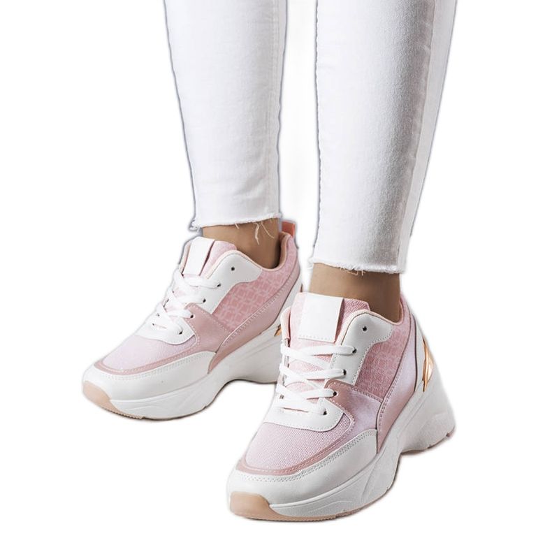 BM Pink sneakers decorated with the Lora monogram