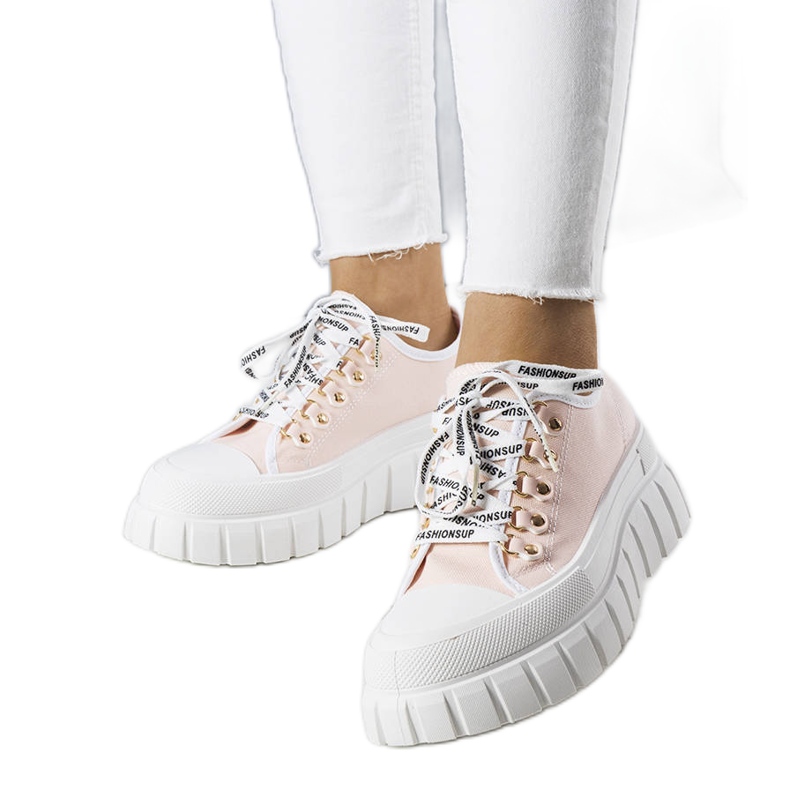 Pink platform sneakers from Toni