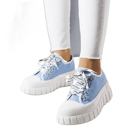 Blue platform sneakers from Toni