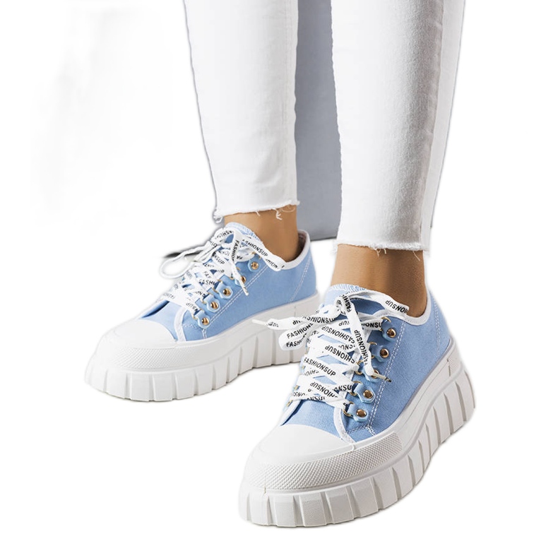 Blue platform sneakers from Toni