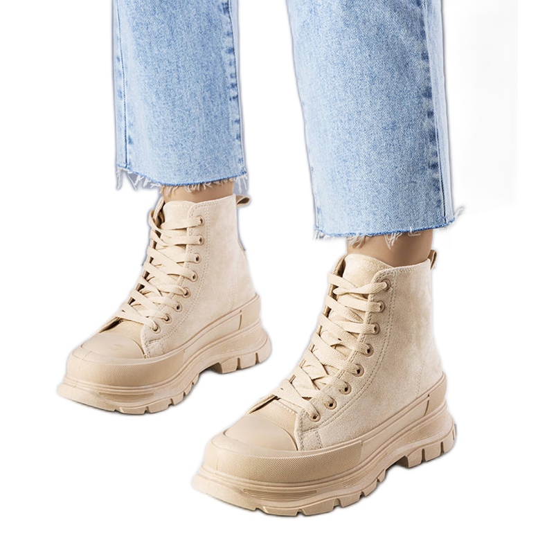 BM Beige high platform sneakers from Gertrude